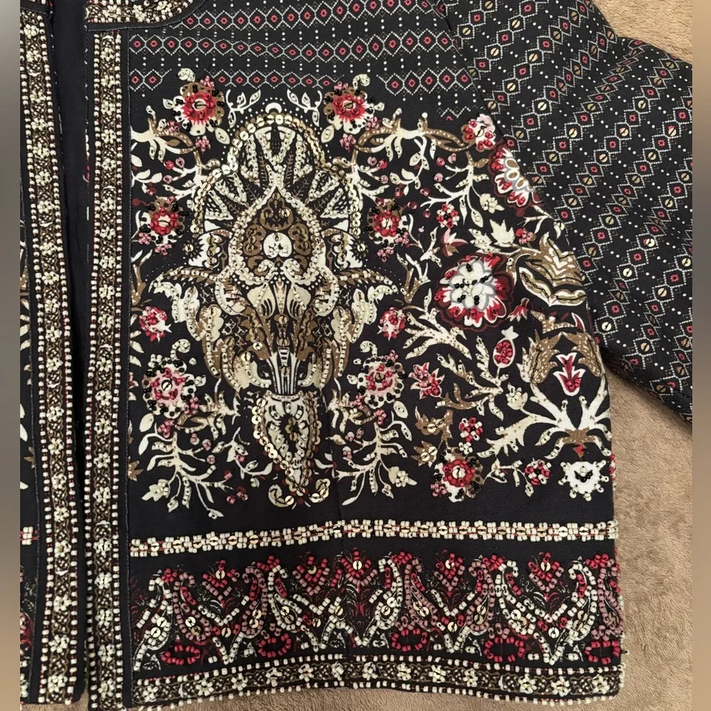 Soft Surroundings beaded gorgeous bolero jacket size XL - Picture 7 of 10